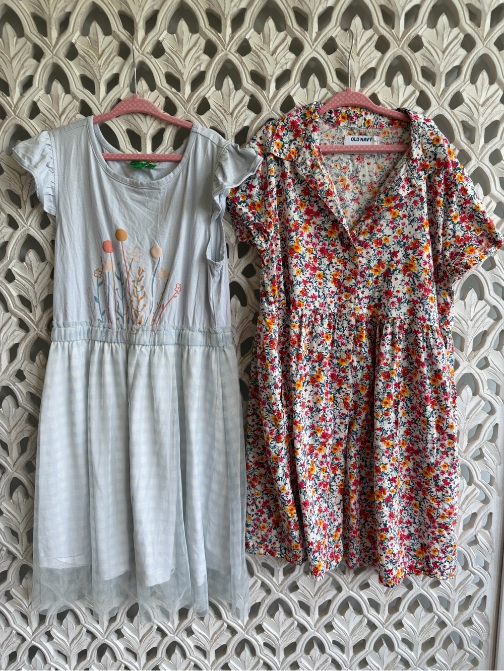 Dip and Old Navy Girls' Floral Dresses, size 8